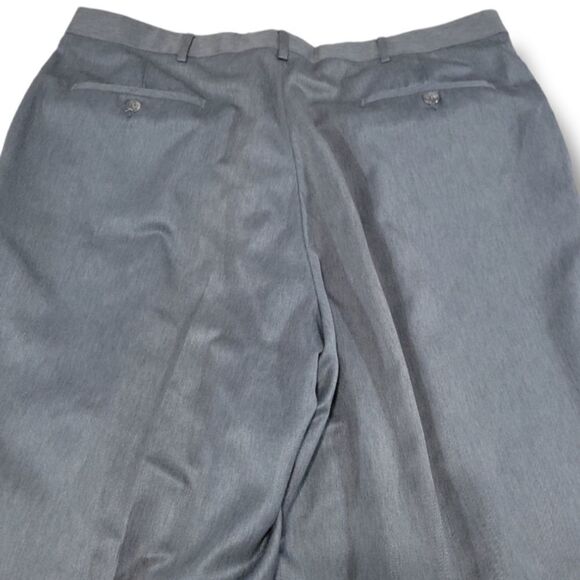 John Henry Pants Size 38 Mens Dress Pants Straight Leg Pleated Pants Cuffed Gray - Picture 4 of 6